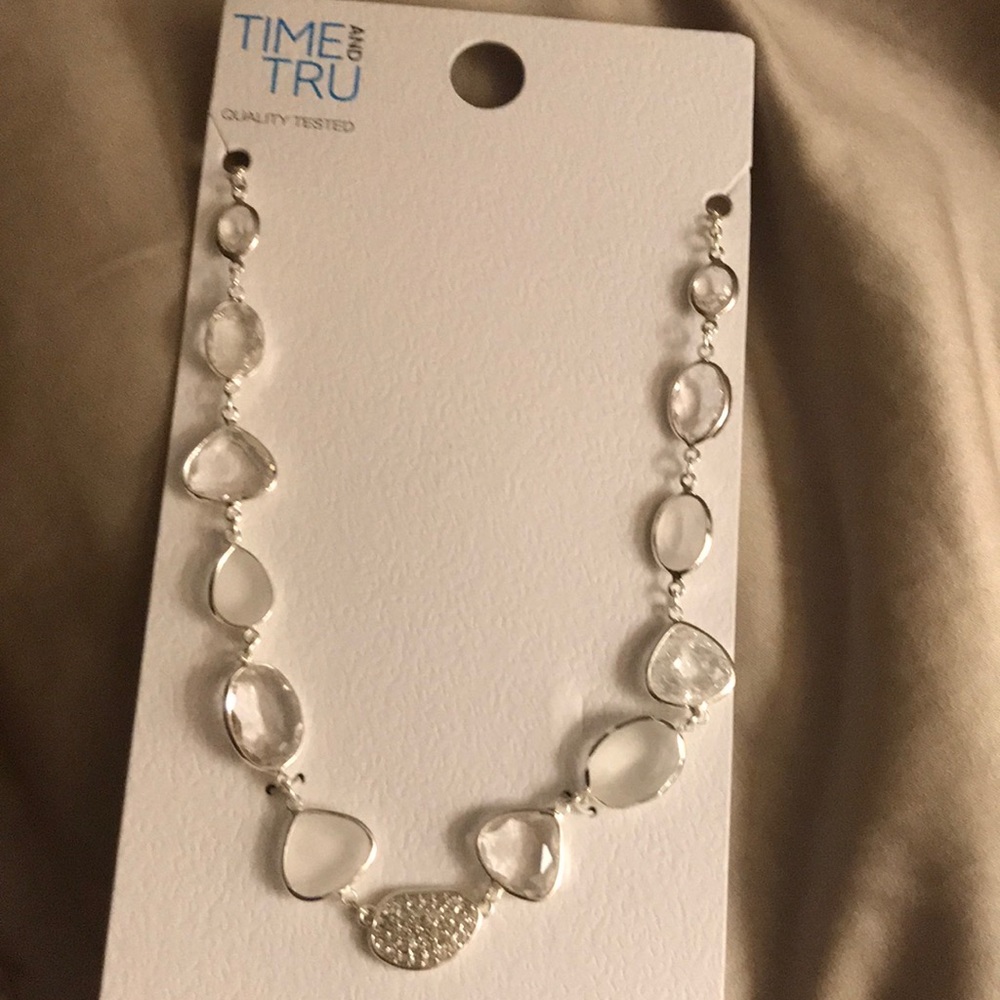 Time and try glass necklace
